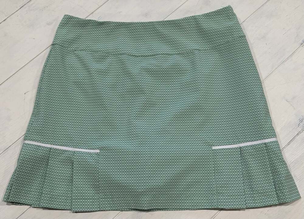 Golftini Green With Envy Performance Side Pleat Golf Skort Green Size 6